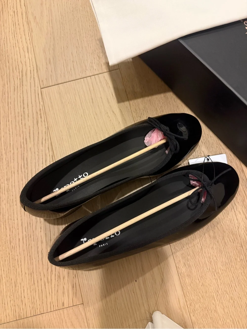 New with box and tags! Repetto Camille Black Patent Ballet Flats